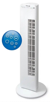 Clean Air Optima CA-405 luxe torenventilator met luchtzuiveraar wit