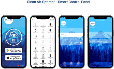 Clean Air Optima CA-403 Smart Wood Design slimme tafelventilator met app