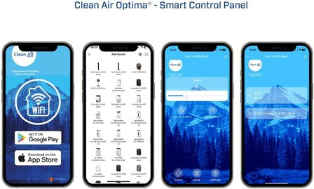 Clean Air Optima CA-408 Smart Wood Design slimme staande ventilator met app