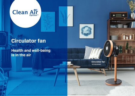 Clean Air Optima CA-408 Smart Wood Design slimme staande ventilator met app