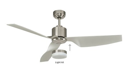 Beacon Airfusion Climate II plafondventilator chroom 127 centimeter met licht