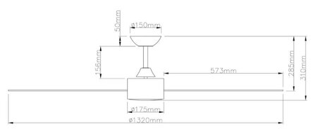 Beacon Airfusion Climate III plafondventilator bruin 132 centimeter