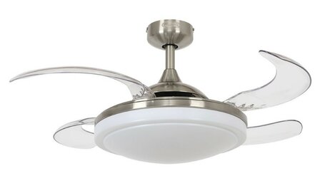 Beacon Fanaway Evora plafondventilator met verlichting geborsteld chroom 94 cm