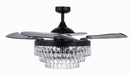 Beacon Fanaway Veil plafondventilator antiek zwart met verlichting 122 cm 212922