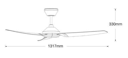 Beacon 21616349 Polis plafondventilator zwart 132 cm afmetingen