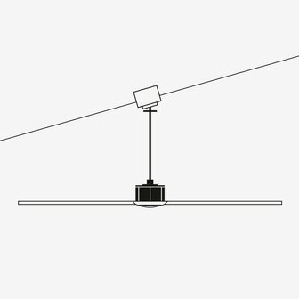 Faro Barcelona Cruiser S plafondventilator matzwart 106 cm schuin plafond