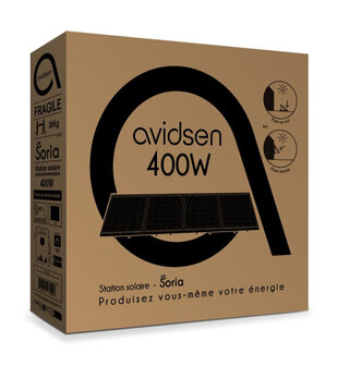 Avidsen Soria Wifi 400 Watt Zonnepanelen plug-and-play met vloer- en muurbevestiging doos