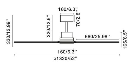 Faro Barcelona Lantau L plafondventilator mat nikkel/grenenhout 132 cm afmetingen