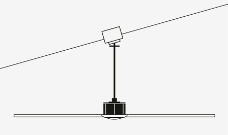 Faro Barcelona Cuba L plafondventilator bruin 132&nbsp;cm schuin plafond