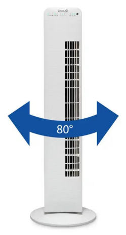 Clean Air Optima CA-405 luxe torenventilator met luchtzuiveraar wit