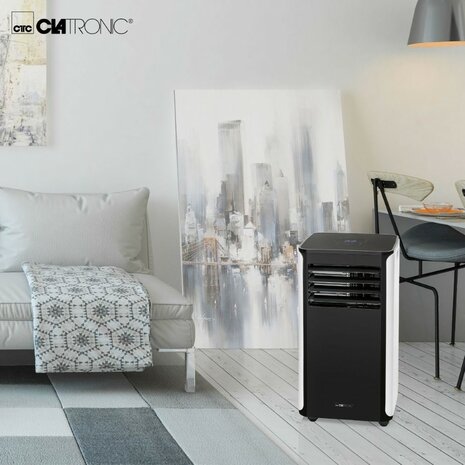 Clatronic CL 3716 slimme mobiele airco Wi-Fi 9.000 BTU zwart in kamer