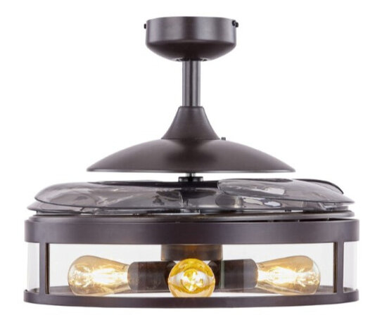 Beacon Fanaway Classic Antique Black plafondventilator 122 cm 212927 voorzijde verlichting