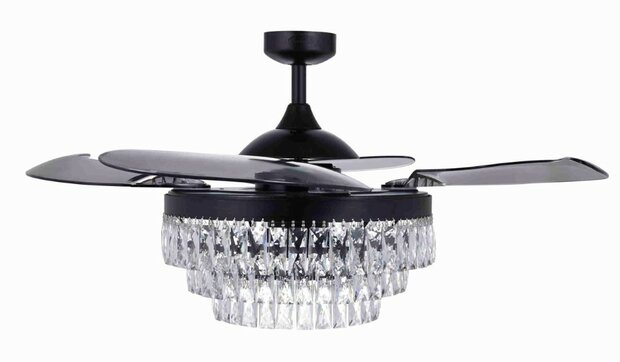 Beacon Fanaway Veil plafondventilator antiek zwart met verlichting 122 cm 212922