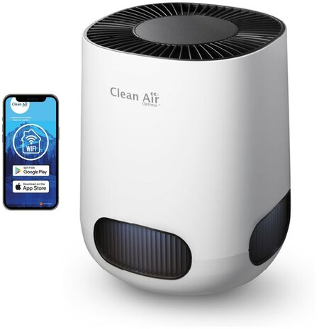 Clean Air Optima CA-502 desktop smart HEPA ionisator luchtreiniger wit