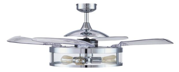 Beacon Fanaway Classic Chrome plafondventilator 122 cm 212926 voorzijde verlichting uit