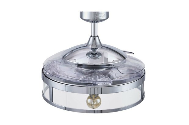 Beacon Fanaway Classic Chrome plafondventilator 122 cm 212926 bladen ingeklapt