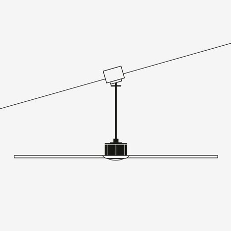 Faro Barcelona Cruiser S plafondventilator zwart/aluminium 106 cm schuin plafond