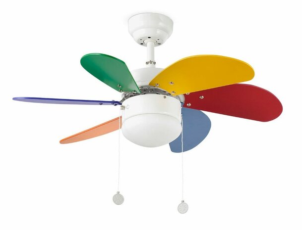 Faro Barcelona Palao S plafondventilator multicolor 81 cm