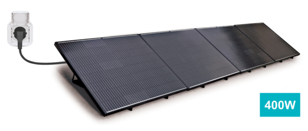 Avidsen Soria Wifi 400 Watt Zonnepanelen plug-and-play met vloer- en muurbevestiging