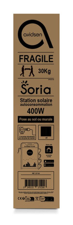 Avidsen Soria Wifi 400 Watt Zonnepanelen plug-and-play met vloer- en muurbevestiging doos