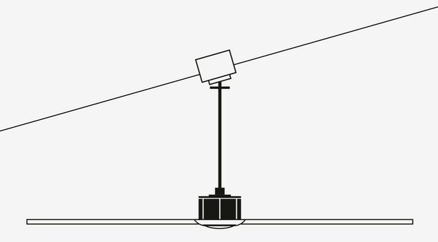 Faro Barcelona Tilos XL plafondventilator bruin 168 cm schuin plafond