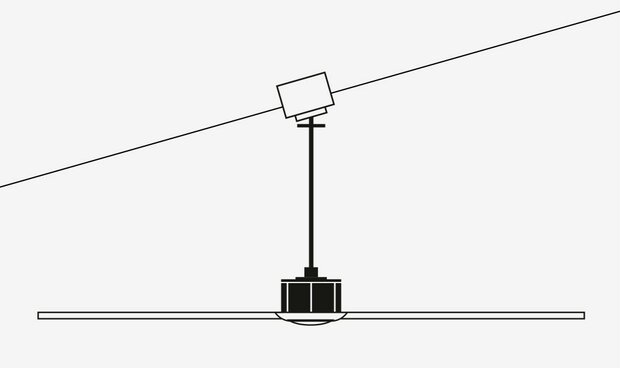 Faro Barcelona Cuba L plafondventilator bruin 132 cm schuin plafond